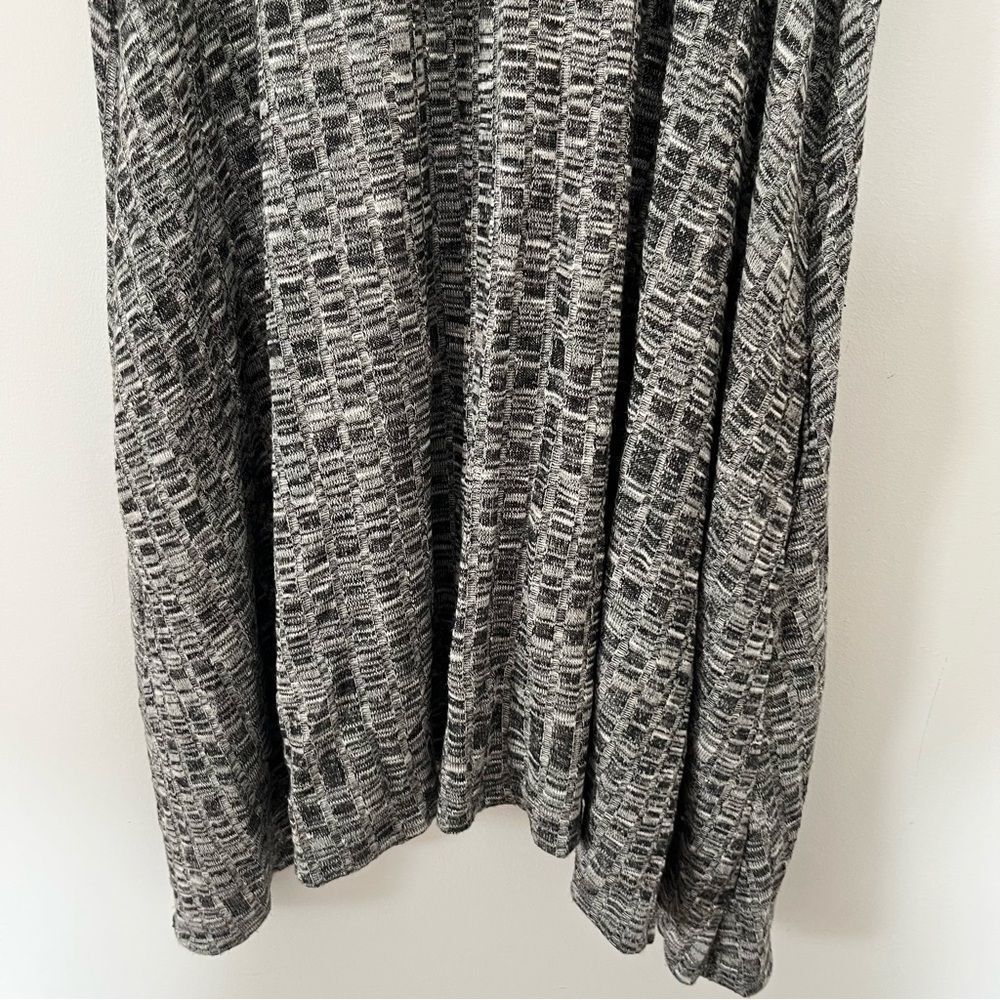 Maeve Anthropologie Emerson Swing Dress Gray Space Dye Knit Pockets Mock Neck S - Picture 9 of 14
